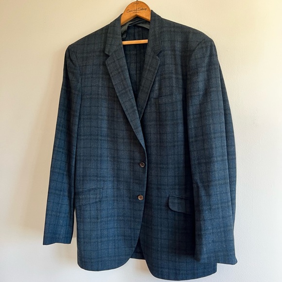Gold Emblem Plaid Wool Jacket - Picture 7 of 11